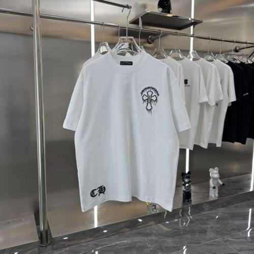 Chrome Hearts New Fashion Patch Embroidered Short Sleeve Casual Round Neck T-shirt