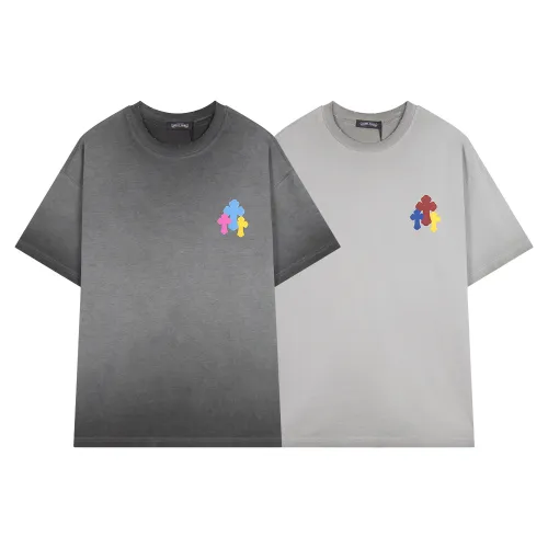 Chrome Hearts New Color Plush Cross T-shirt Casual Short Sleeve