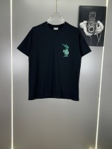 Burberry Unisex Classic War Horse Printed T-shirt Casual Versatile Short Sleeve