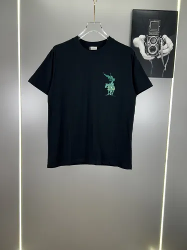 Burberry Unisex Classic War Horse Printed T-shirt Casual Versatile Short Sleeve