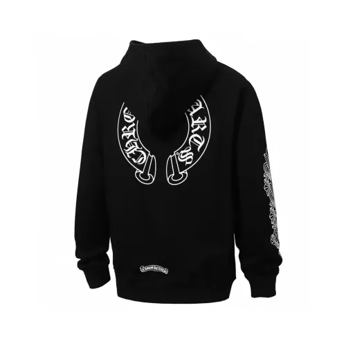 Chrome Hearts New Scroll Horseshoe Print Zipper Hoodie Coat