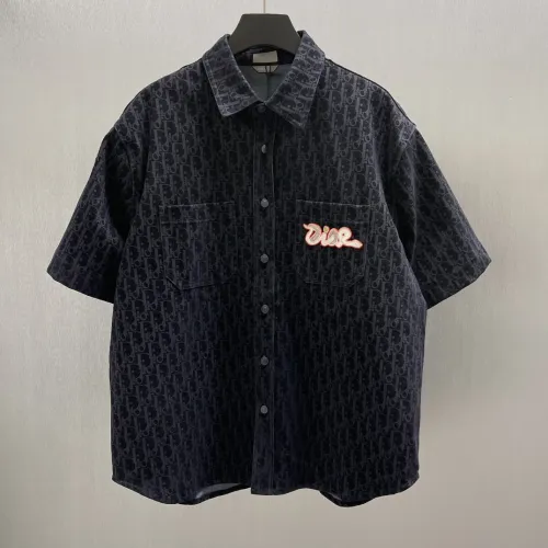 Dior Classic Full Logo Snake Year Embroidered Short Sleeve Shirt Set