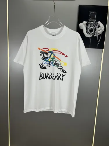 Burberry New Classic Color War Horse Printed T-shirt Unisex Oversize Round Neck Short Sleeve