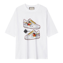Gucci New Fashion Shoe Printed T-shirt Casual Round Neck Short Sleeve