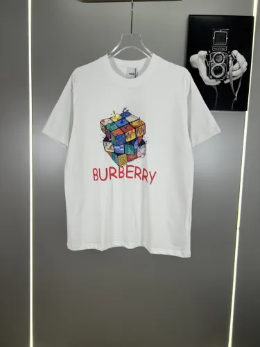 Burberry Fashion Cube Logo Printed T-shirt Casual Round Neck Short Sleeve