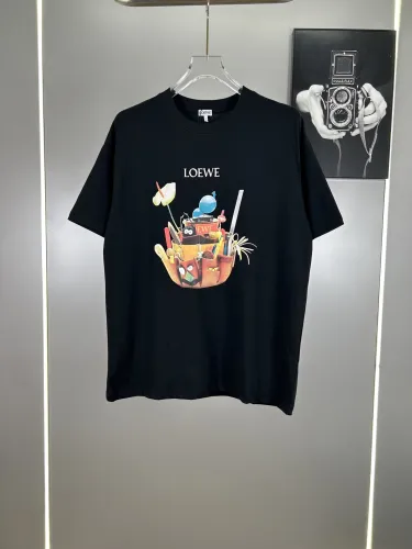 Loewe New Fashion Printed T-shirt Unisex Casual Round Neck Short Sleeve