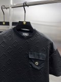 Fendi New Classic Full Embossed Logo Casual Short Sleeve Set