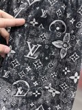 Louis Vuitton New Classic Full Logo Printed Denim Short Sleeve Set