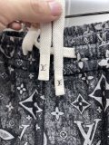 Louis Vuitton New Classic Full Logo Printed Denim Short Sleeve Set