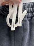 Balenciaga New Classic Logo Printed Washed Denim Short Sleeve Set