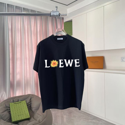 Loewe Personalized Letter Logo Printed T-shirt Couple Versatile Loose Short Sleeve