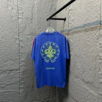 Chrome Hearts Retro Horseshoe Printed T-shirt Couple Casual Washed Short Sleeve