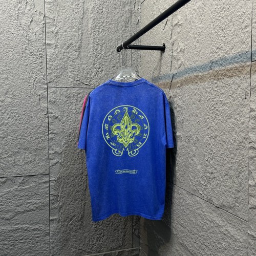 Chrome Hearts Retro Horseshoe Printed T-shirt Couple Casual Washed Short Sleeve