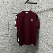 Dior New Couple Silver Thread Embroidered Letter Logo Casual T-shirt Short Sleeve