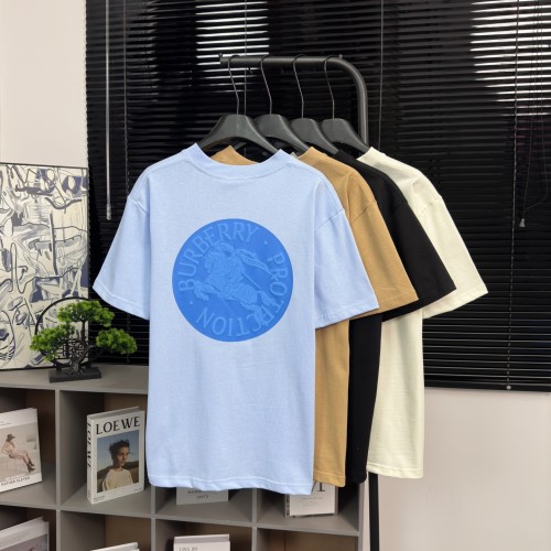 Burberry New Classic War Horse Foam Printed T-shirt Unisex Casual Round Neck Short Sleeve