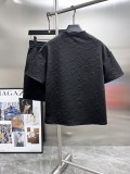 Fendi New Classic Full Embossed Logo Casual Short Sleeve Set