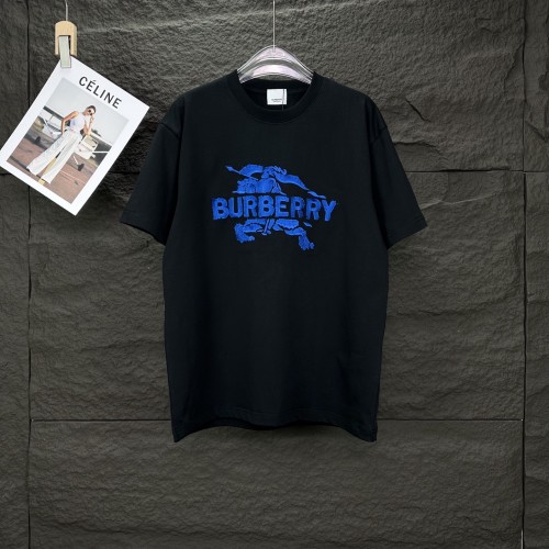 Burberry Classic Embroidered War Horse T-shirt Couple Casual Loose Short Sleeve
