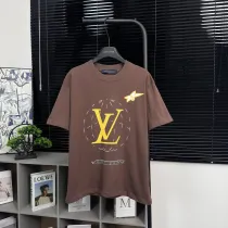 Louis Vuitton Earth Digital Hot Diamond Short Sleeve T-shirt Unisex Casual Round Neck Short Sleeve