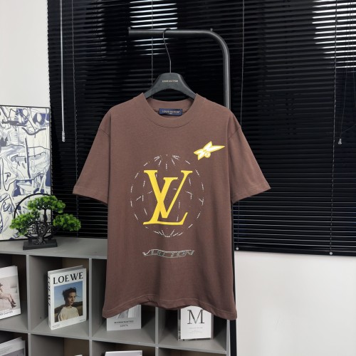 Louis Vuitton Earth Digital Hot Diamond Short Sleeve T-shirt Unisex Casual Round Neck Short Sleeve