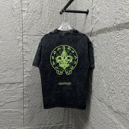 Chrome Hearts Retro Horseshoe Printed T-shirt Couple Casual Washed Short Sleeve