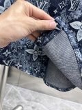 Louis Vuitton New Classic Full Logo Printed Denim Short Sleeve Set