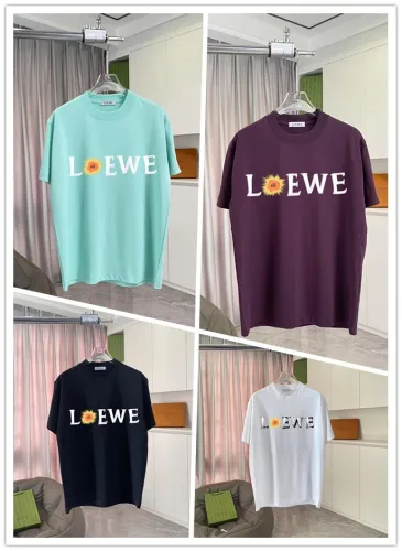 Loewe Personalized Letter Logo Printed T-shirt Couple Versatile Loose Short Sleeve