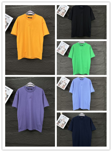 Louis Vuitton New Classic Embossed Logo T-shirt Unisex Simple Casual Short Sleeve