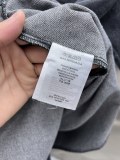 Balenciaga New Classic Logo Printed Washed Denim Short Sleeve Set