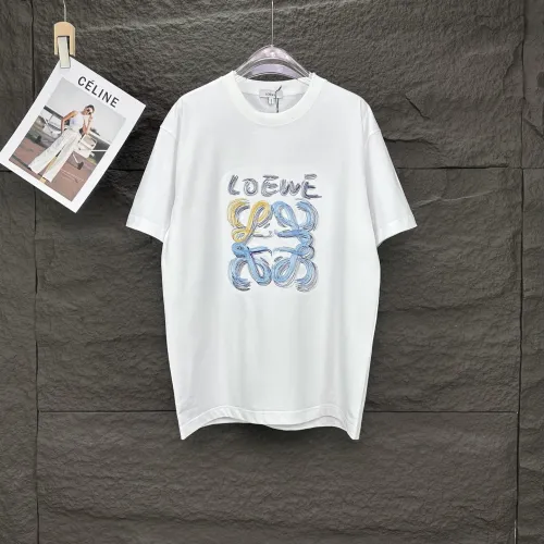 Loewe Heavy Industries Embroidered Letter Logo T-shirt Couple Versatile Loose Short Sleeve