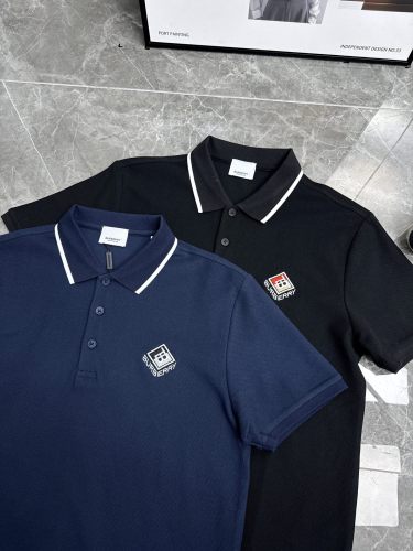 Burberry New Men Embroidered Collar Short Sleeve Polo Shirt