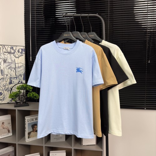 Burberry New Classic War Horse Foam Printed T-shirt Unisex Casual Round Neck Short Sleeve