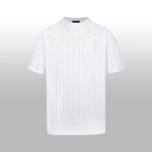 Louis Vuitton Classic Hot Diamond Short Sleeve Unisex Casual Round Neck T-shirt