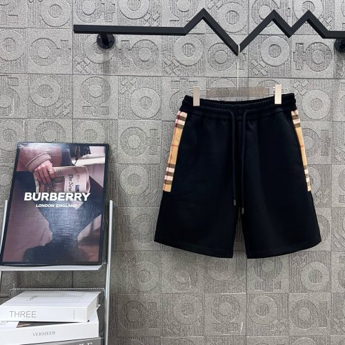 Burberry New Unisex Splicing Grid Zipper Pocket Casual Versatile Shorts
