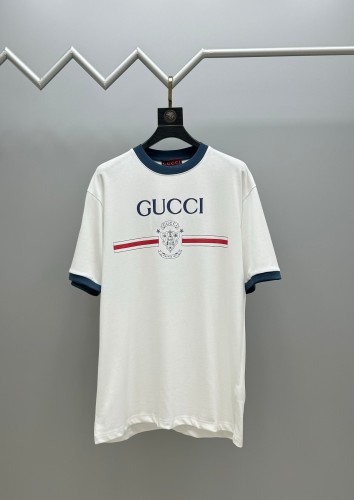 Gucci New Fashion Logo Printed Short Sleeves Unisex Casual Contrast Collar T-shirt