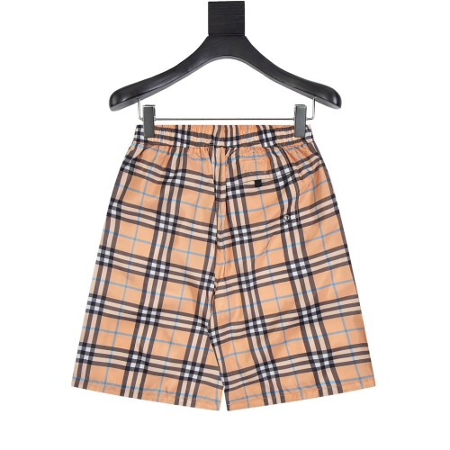 Burberry Classic Striped Checkered Beach Pants Unisex Mesh Casual Shorts