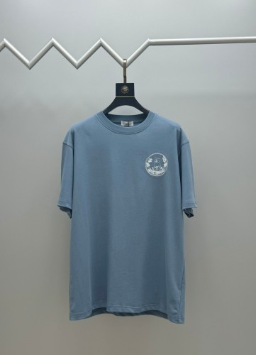 Dior New Embroidered Cat Logo Short Sleeve Couple Round Neck Casual T-shirt