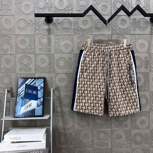 Dior New Unisex Full Logo Ribbon Splicing Zipper Pocket Casual Versatile Shorts