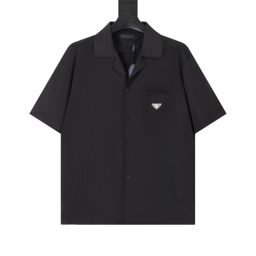Prada Classic Triangle Logo Nylon Short Sleeve Shirt