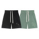 Chrome Hearts Couple New Patchwork Embroidered Horseshoe Washed Casual Shorts