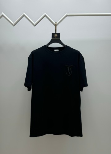 Burberry New Embroidered Logo Short Sleeve Unisex Casual Round Neck T-shirt