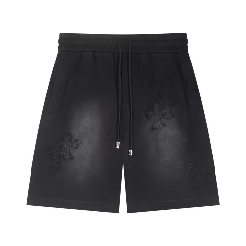 Chrome Hearts Couple New Patchwork Embroidered Washed Casual Shorts