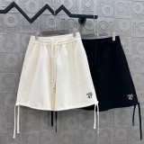 Dior New Unisex Embroidered Logo 47 Drawstring Casual Versatile Shorts