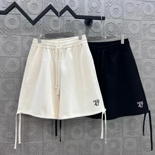 Dior New Unisex Embroidered Logo 47 Drawstring Casual Versatile Shorts