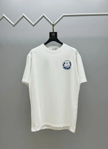 Dior New Embroidered Cat Logo Short Sleeve Couple Round Neck Casual T-shirt