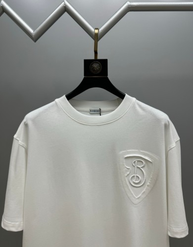 Burberry New Embroidered Logo Short Sleeve Unisex Casual Round Neck T-shirt