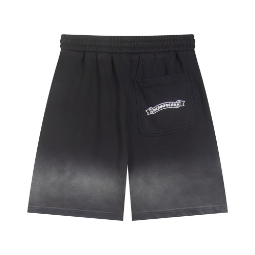 Chrome Hearts Couple New Patchwork Embroidered Gradient Washed Casual Shorts