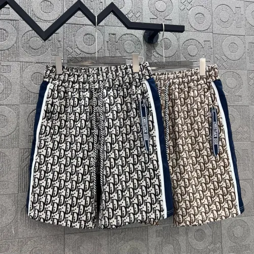 Dior New Unisex Full Logo Ribbon Splicing Zipper Pocket Casual Versatile Shorts