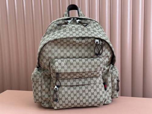 Gucci New 3D Logo Canvas Backpack Shoulder Bag Size: 48x45x21 CM