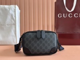 Gucci Classic GG Canvas Splice Leather Handbag Shoulder Bag Crossbody Bag Size: 19x12.5x7 CM