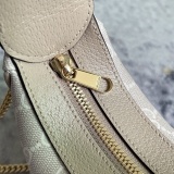 Gucci Classic Logo Canvas Splicing Half Moon Underarm Bag Handbill Shoulder Bag Size: 22x12.5x5 CM